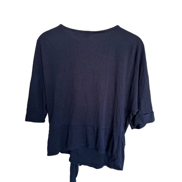 Ted Baker Womens Navy Blue IIsobel Drape Jersey T-Shirt Sz 3 - Picture 8 of 15